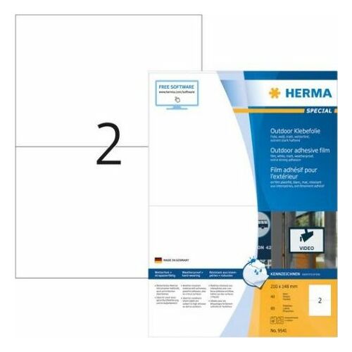 HERMA Uzlīmes A4 Outdoor līmplēve white
