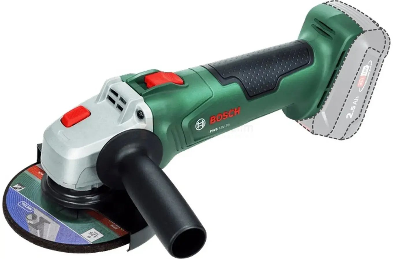 Bosch Powertools Akumulatora leņķa slīpmašīna PWS
