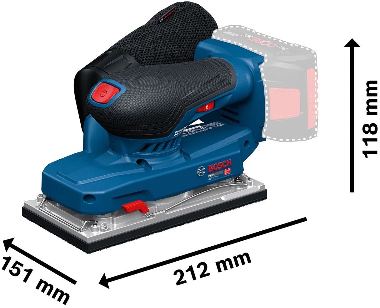 Bosch Powertools Oscilējošā slīpmašīna GSS18V-18 |