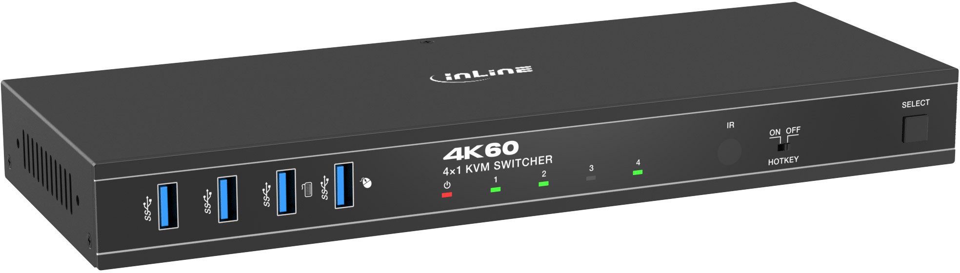 Pārslēdzējs Altusen InLine® KVM pārslēdzējs, 4x1