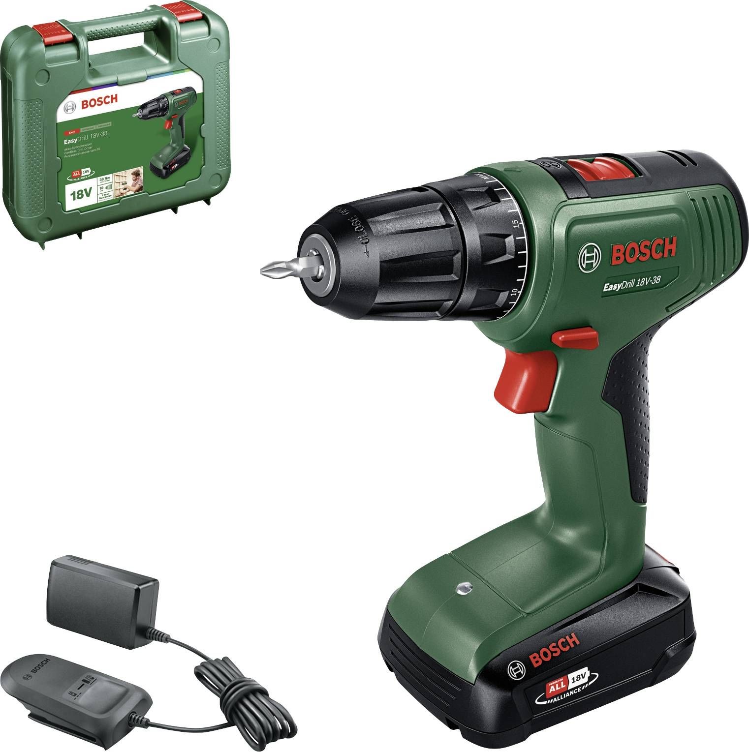 Urbjmašīna-skrūvgriezis Bosch Easydrill 18V-38 18 V
