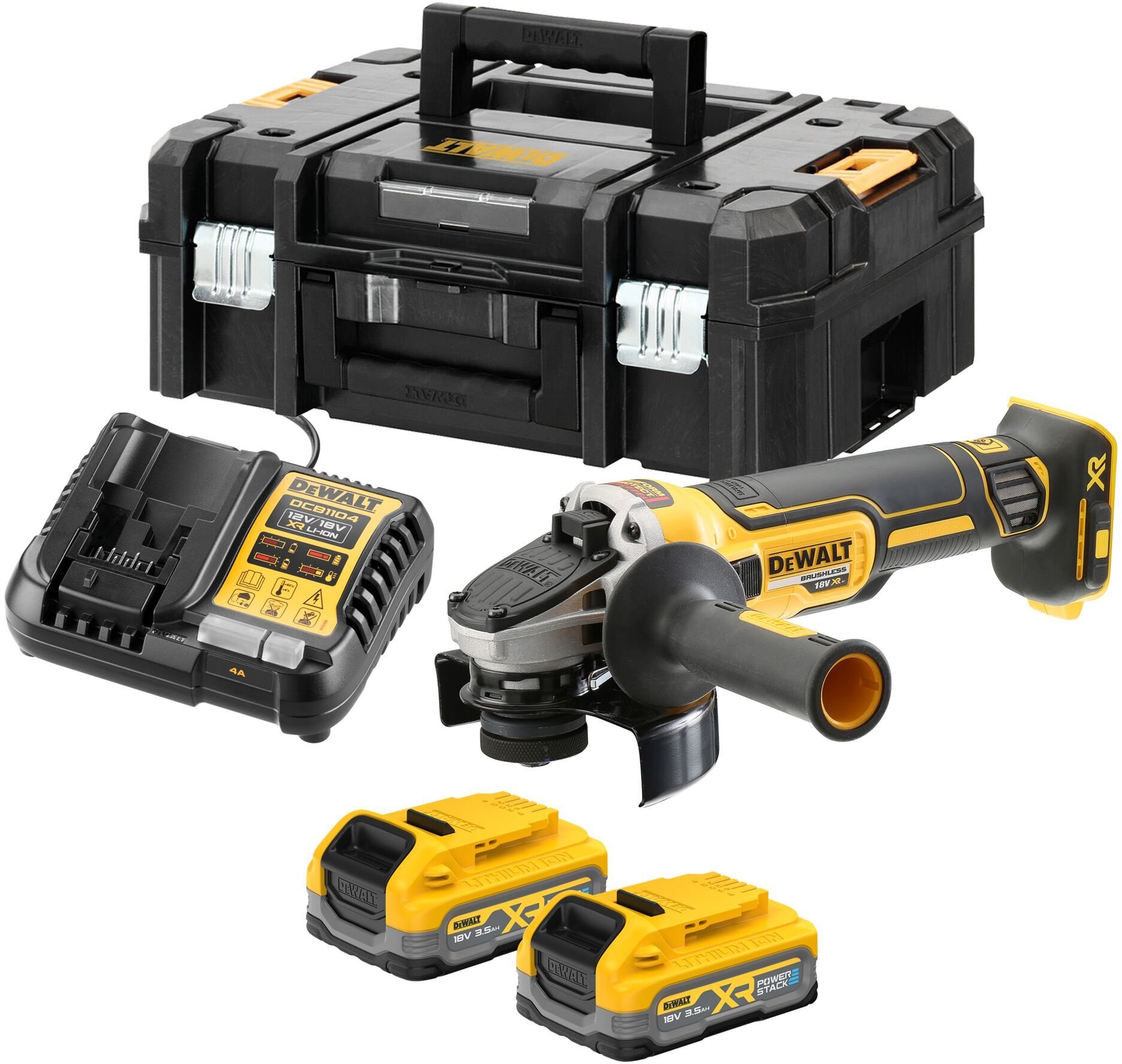 Leņķa slīpmašīna DeWalt DeWalt DCG405S2T-QW ar
