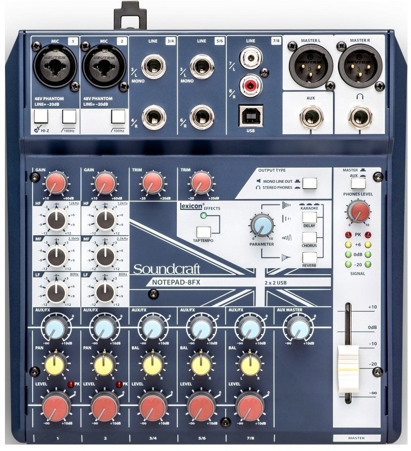 Soundcraft Notepad-8FX - analogais miksēšanas pults