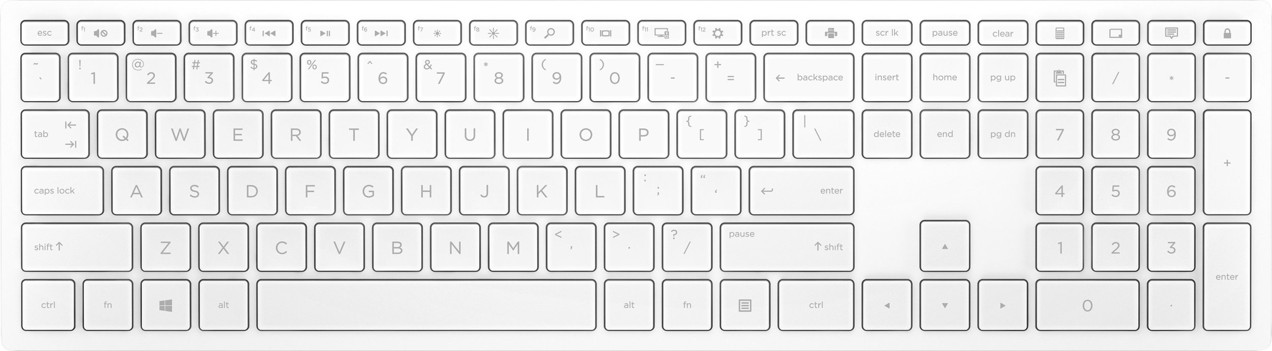 Bezvadu tastatūra HP Pavilion 600 White
