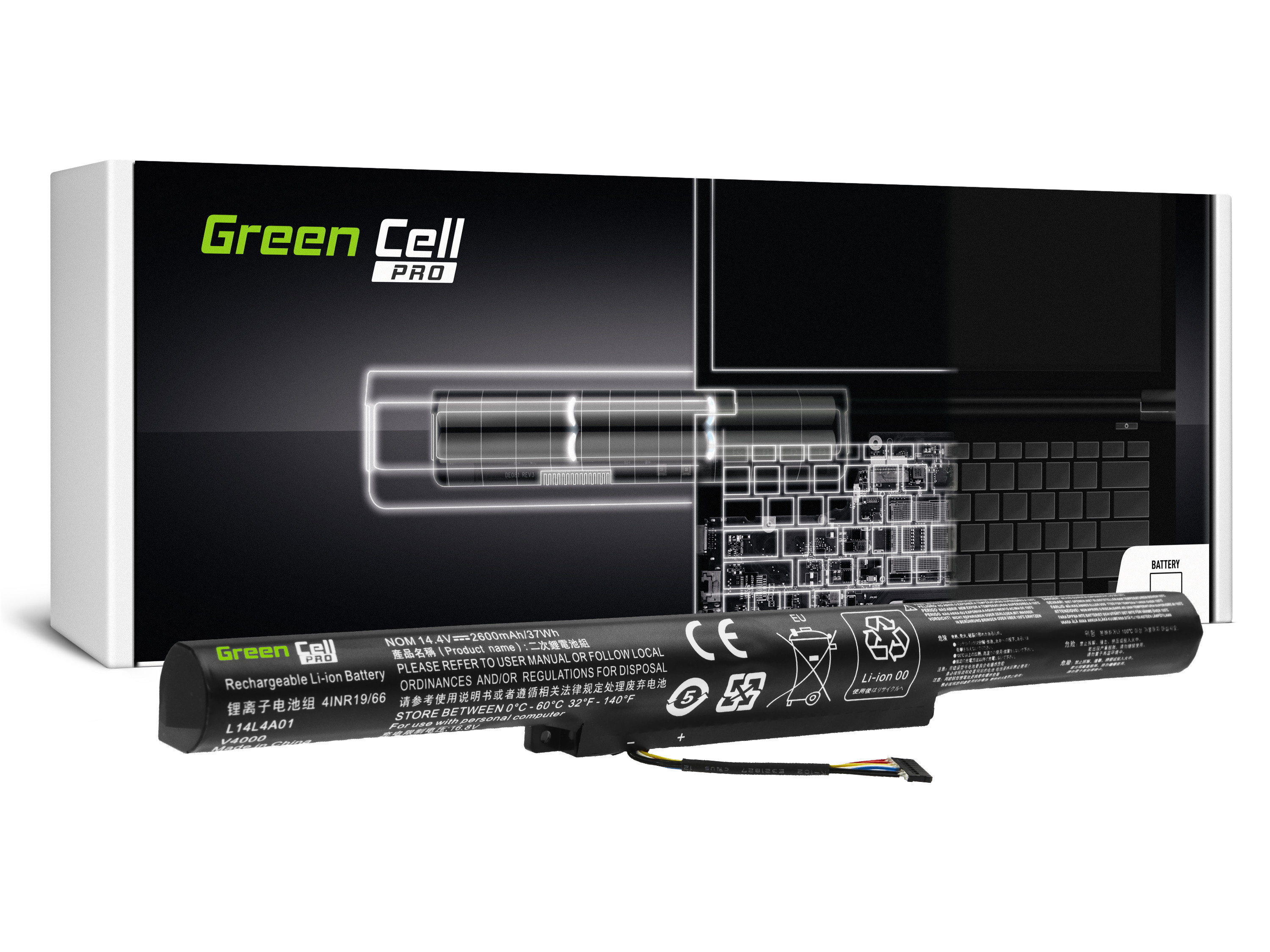 Green Cell PRO L14L4A01 akumulators Lenovo
