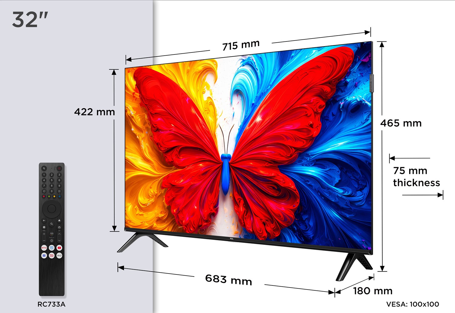 Televizors TCL S5L 32" FHD QLED