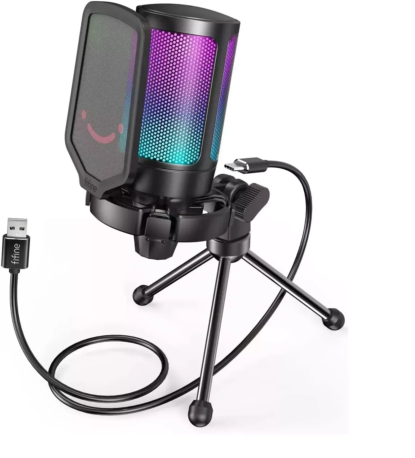 Fifine Microphone Fifine A6V AMPLIGAME RGB