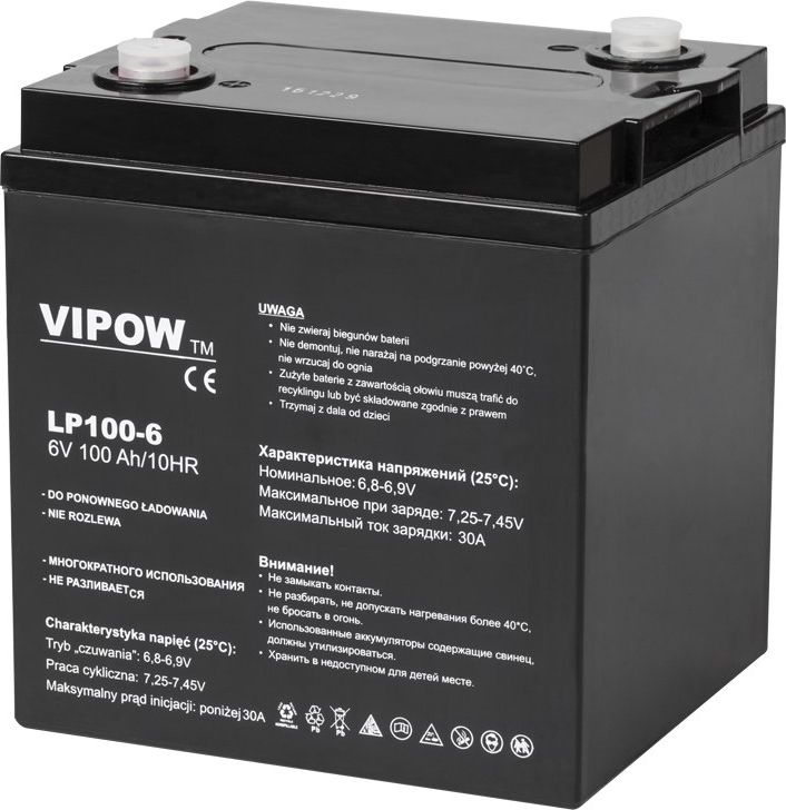 Vipow Akumulators 6V/100Ah (BAT0206) | BAT0206
