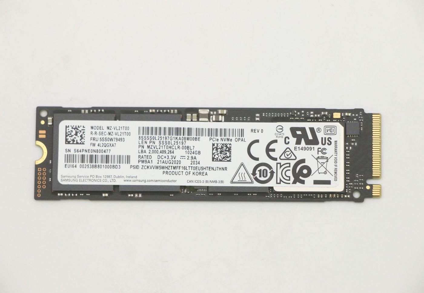 SSD disks Lenovo 1TB M.2