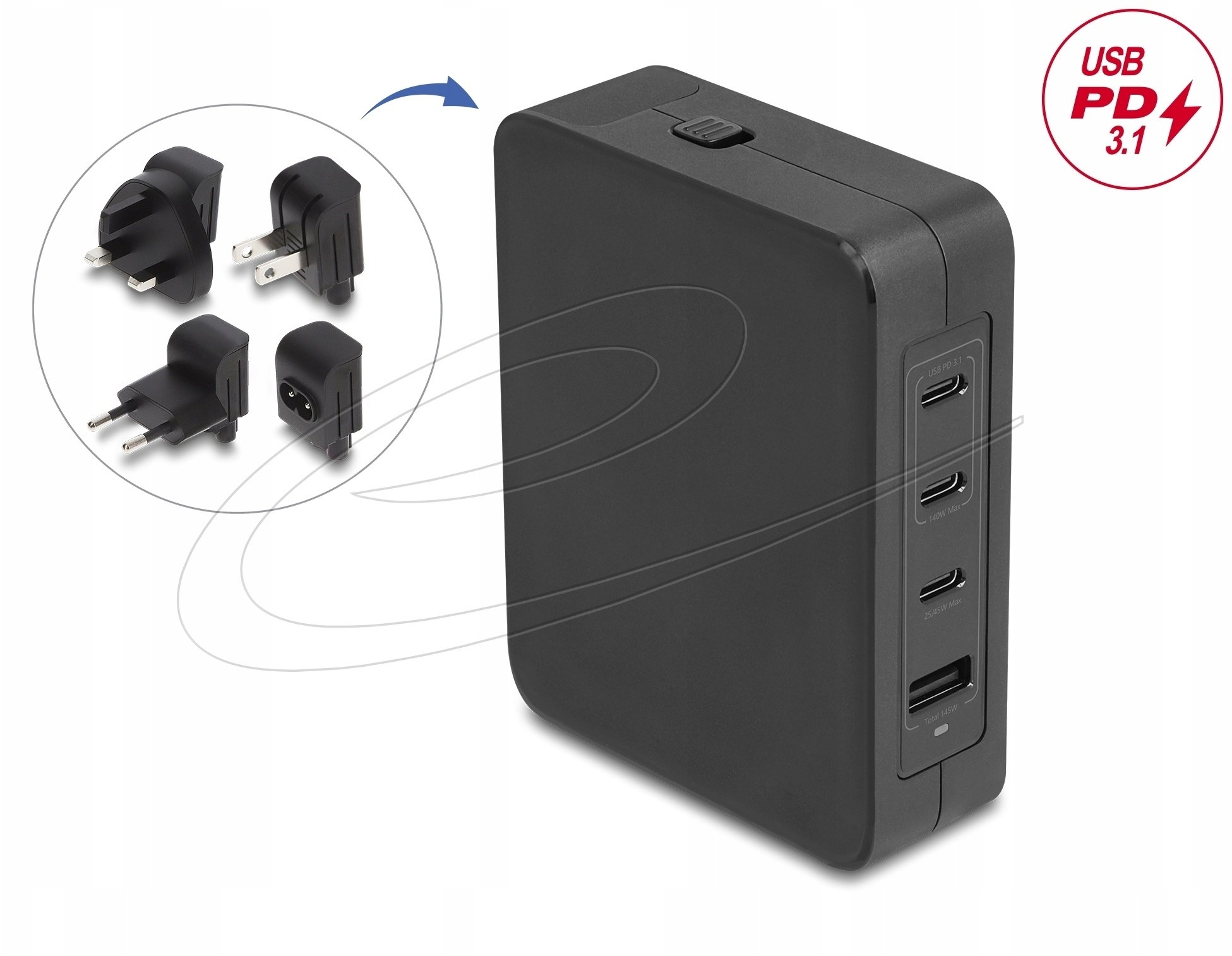 Lādētājs Delock USB GaN lādētājs 3