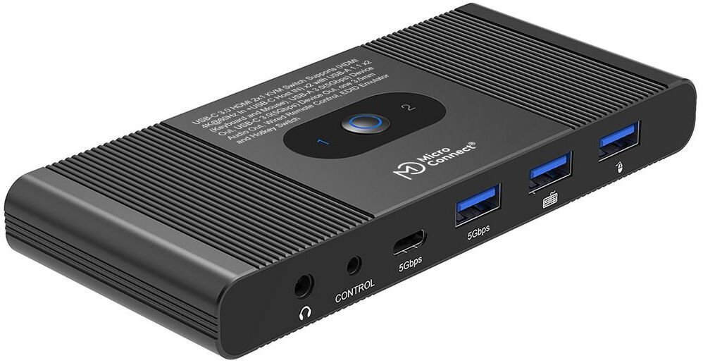 MicroConnect HDMI un USB-C KVM pārslēdzējs