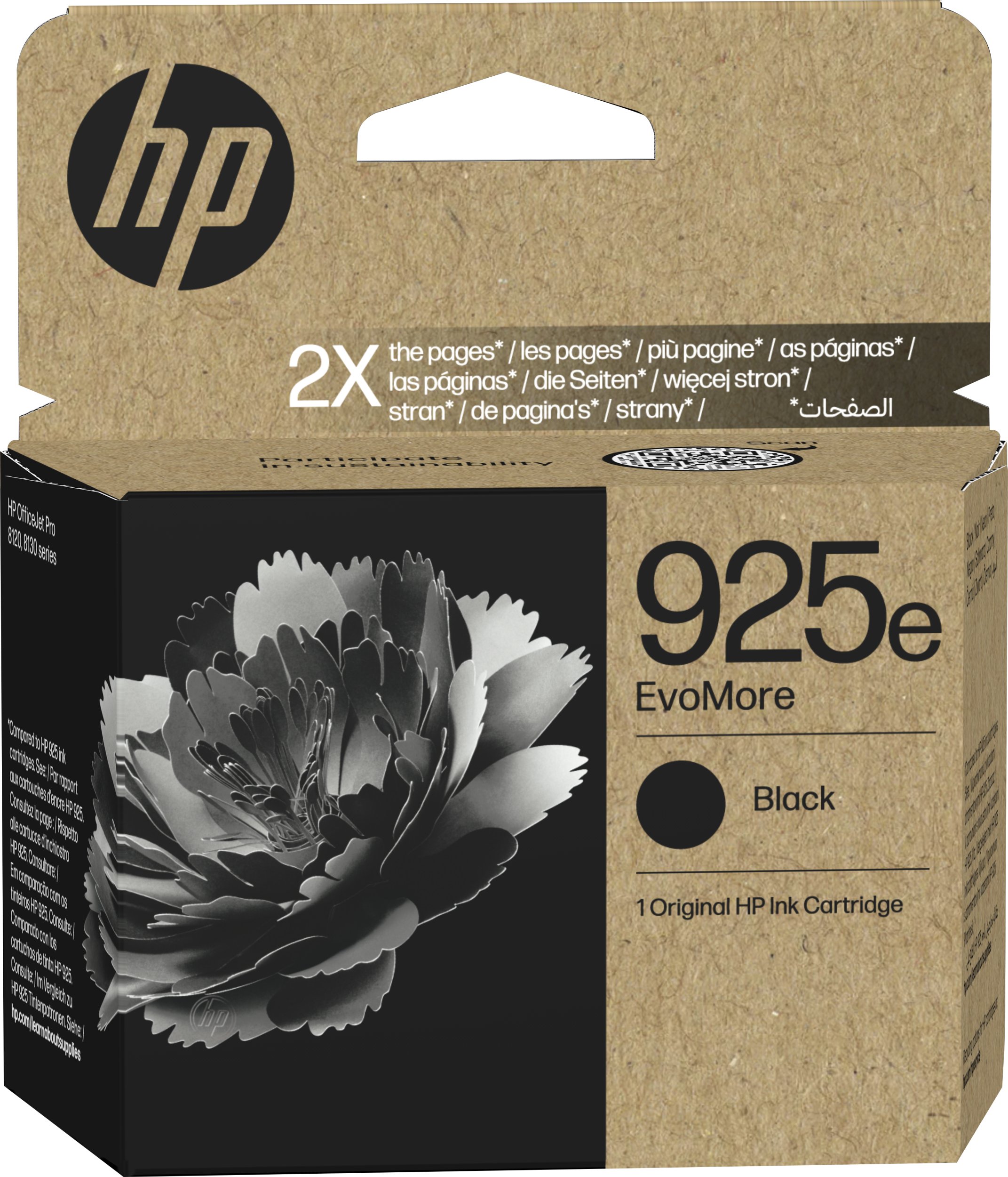 Oriģināla HP 925e EvoMore melna tintes