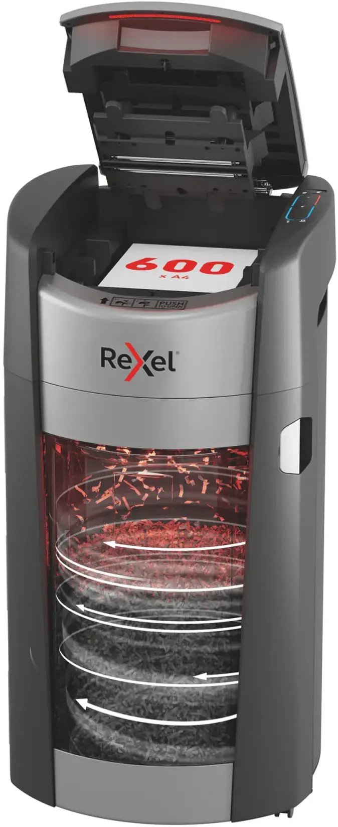 Dokumentu smalcinātājs Rexel ShredMax AutoFeed+ 600M