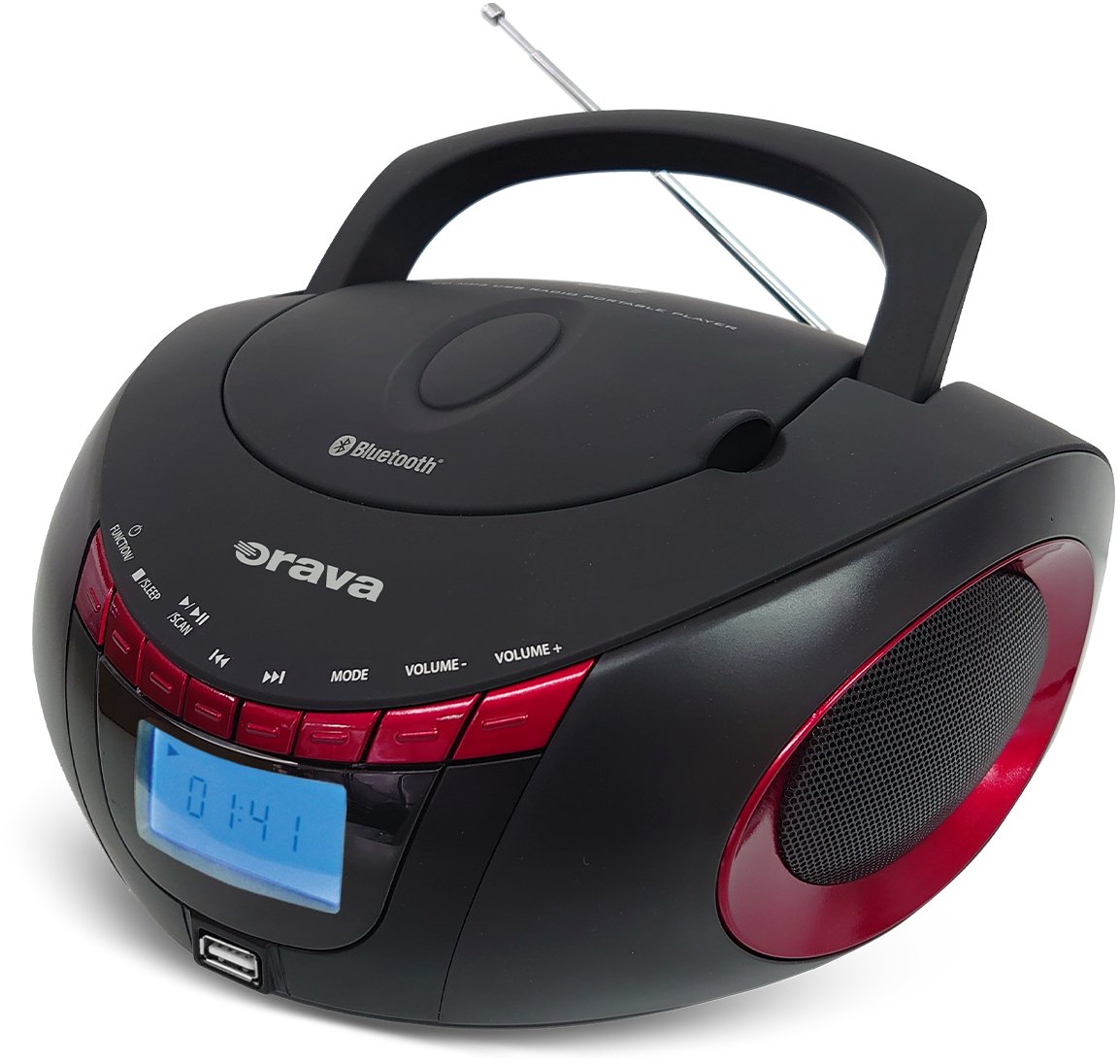 Pārnēsājams CD/USB atskaņotājs ar radio un