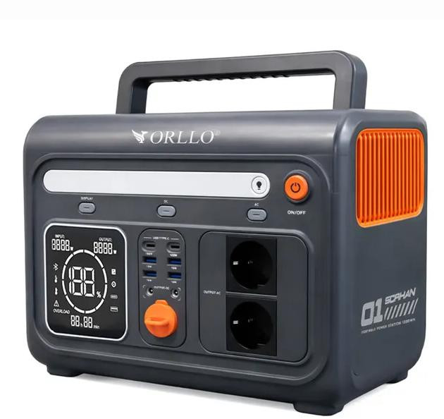 Pārvietojama barošanas stacija Orllo 1200W/1500W LIFEPO4