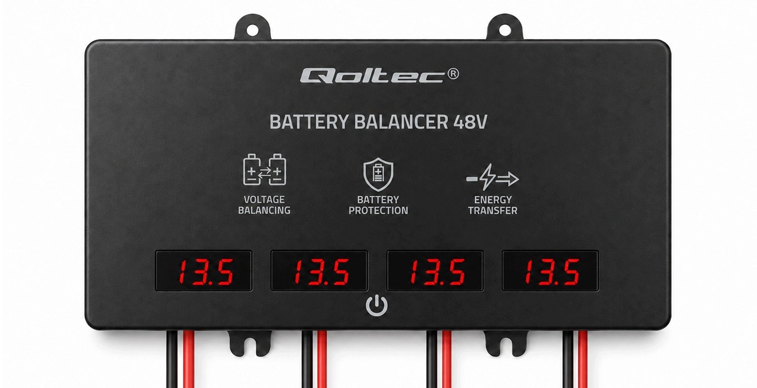 Qoltec Sprieguma balansētājs 48V akumulatoriem 4x12V