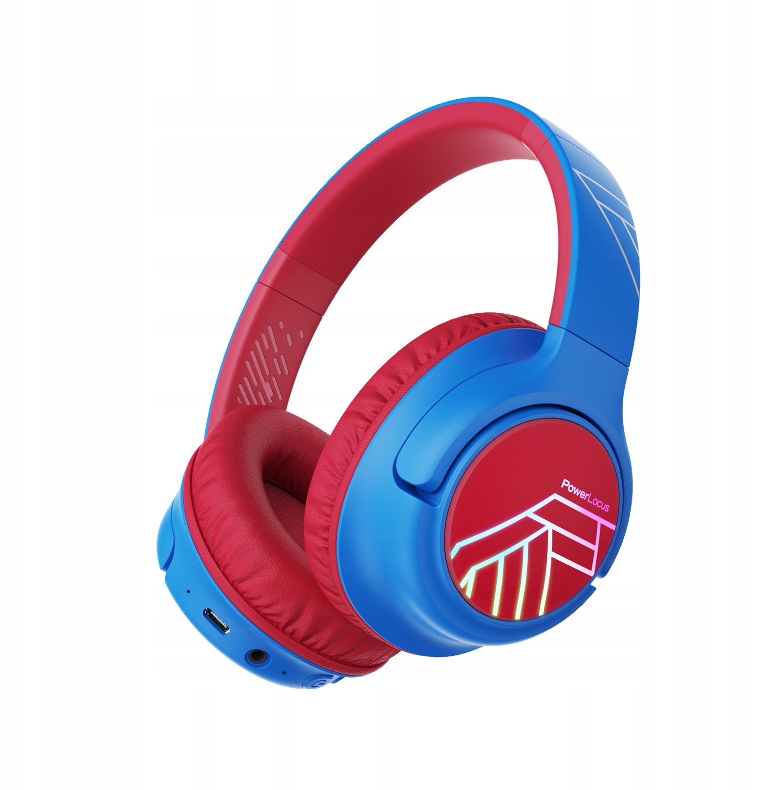 PowerLocus Bluetooth austiņas Bobo bērniem Blue/Red
