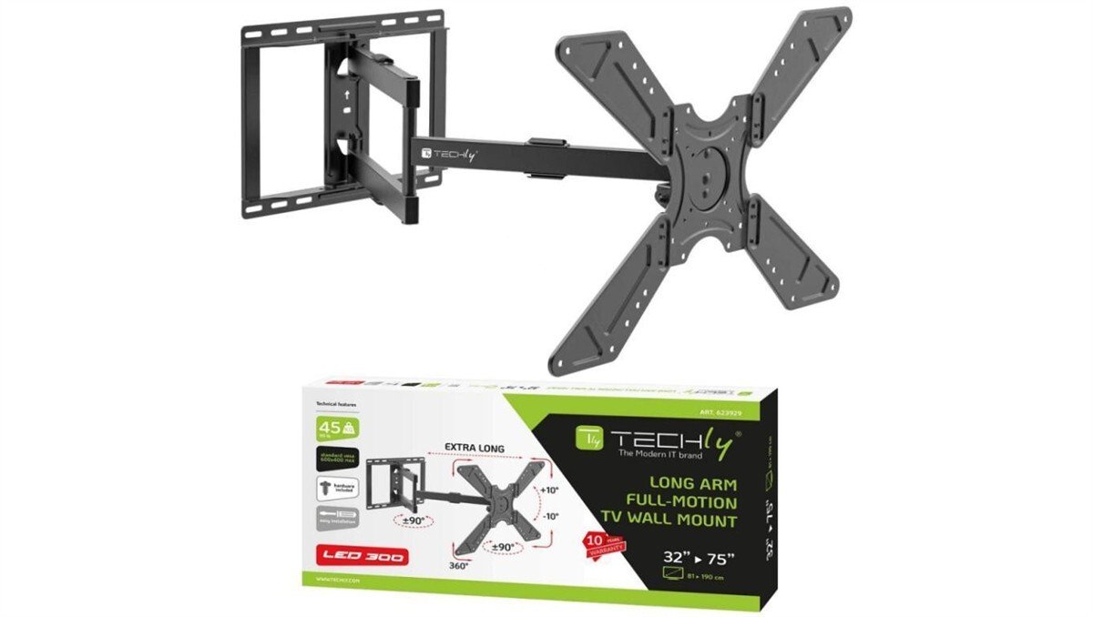 Techly sienas stiprinājums TV/LCD 32-75 LED/LCD