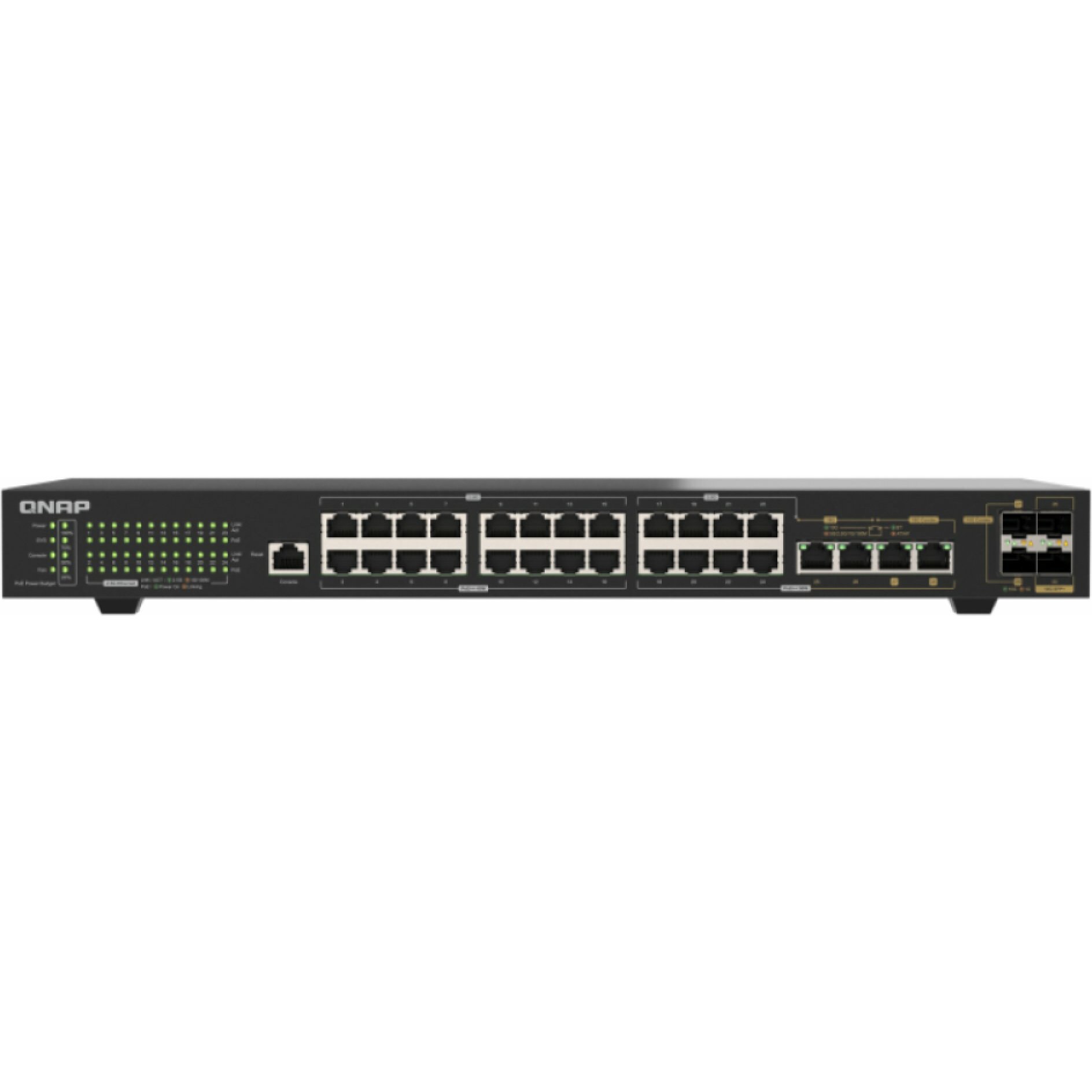 Slēdzis Qnap QSW-M2130P-2C2S26T Pārvaldības slēdzis 24x