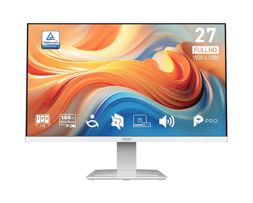 MSI Pro/MP273W E14A/27"/IPS/FHD/144Hz/1ms/White monitors |