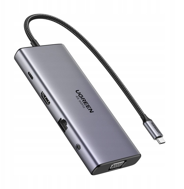 USB-C centrmezgls Ugreen CM639, HDMI, VGA