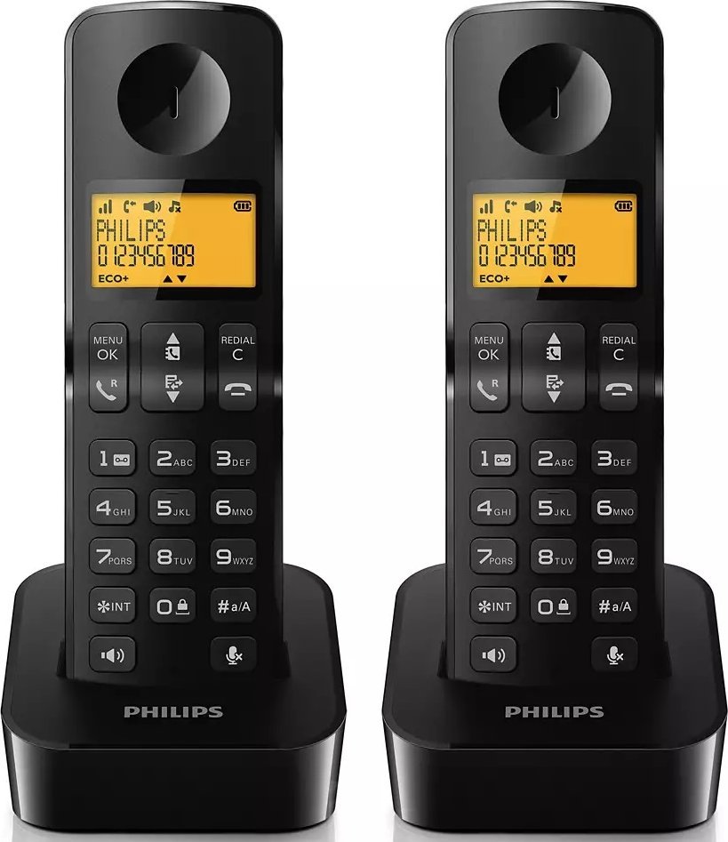 Fiksais telefons Philips D2602B/53 bezvadu Black