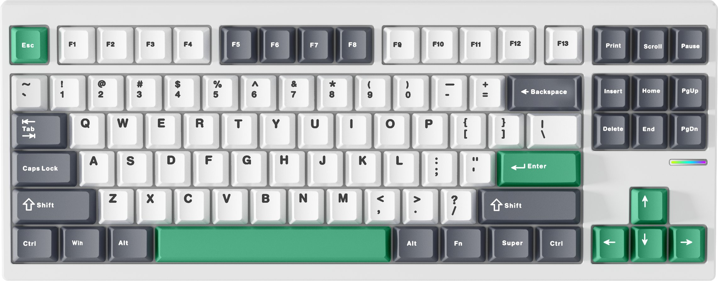Klaviatūra MCHOSE GX87 Lite Matcha Latte