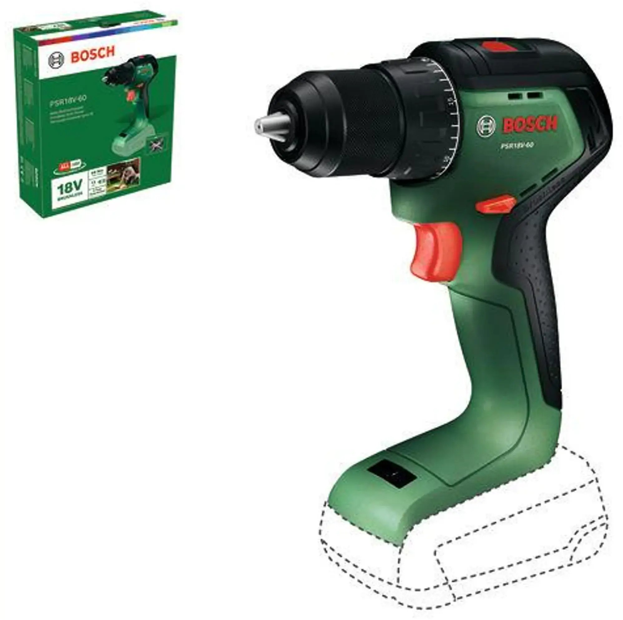 Akumulatora skrūvgriezis Bosch PSR18V-60 (06039D7200) |