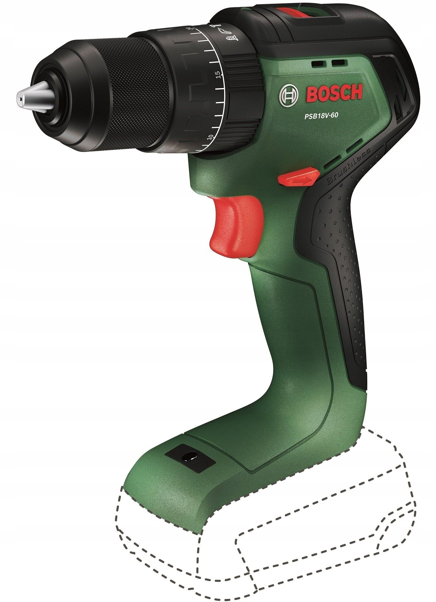 Urbjmašīna-skrūvgriezis Bosch PSB18V-60 (solo, C) Bezvadu