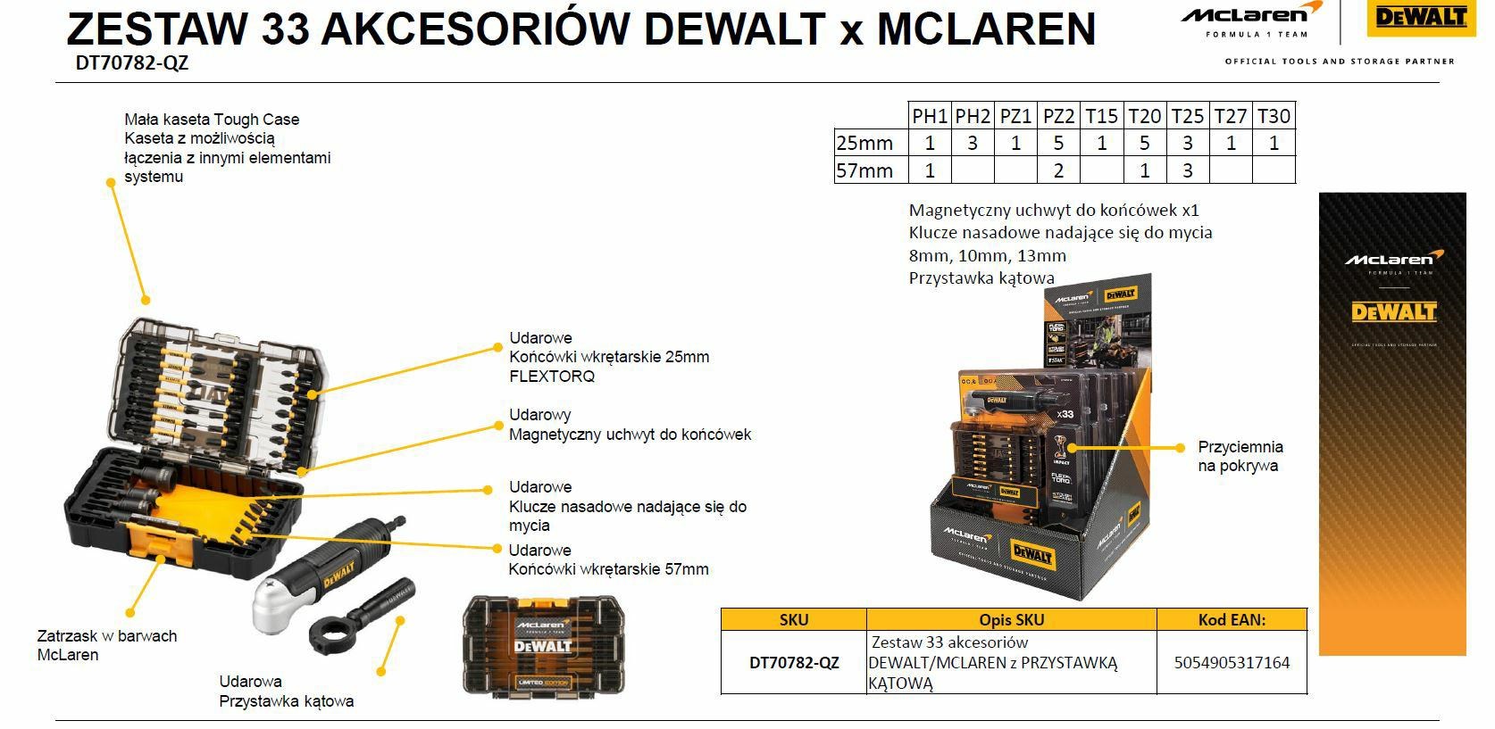 Dewalt FLEXTORQ 33 daļu bitu komplekts