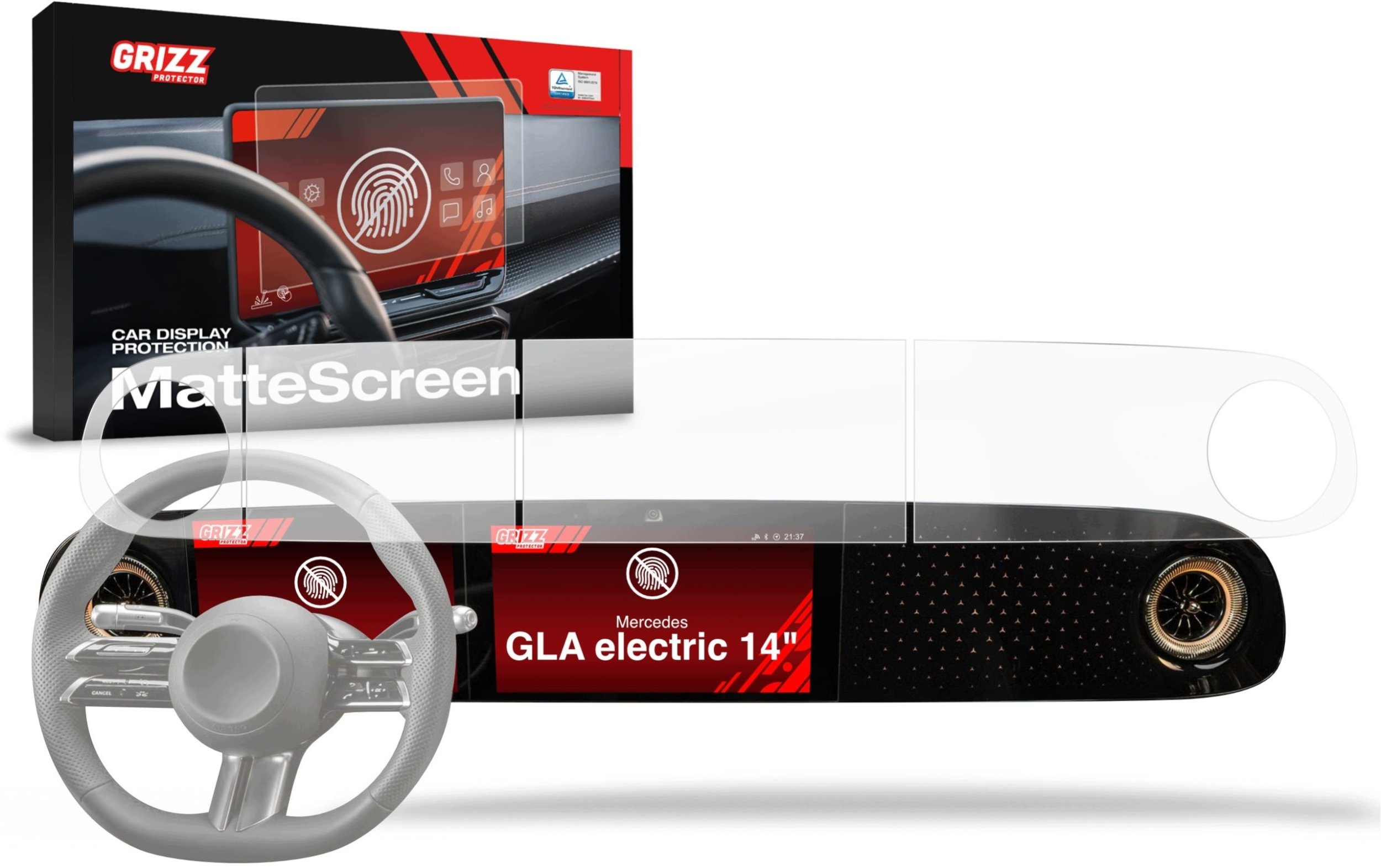 Aizsargplēns navigācijai GrizzGlass matēta GrizzGlass CarDisplay