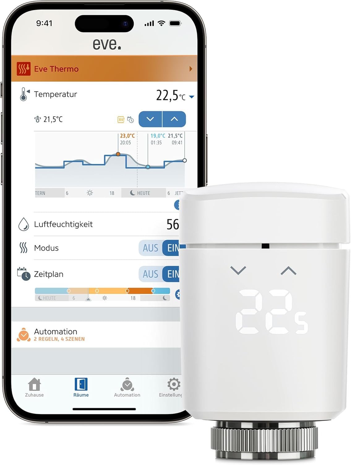 Eve Thermo - Smartes Heizkörperthermostat (Matter)