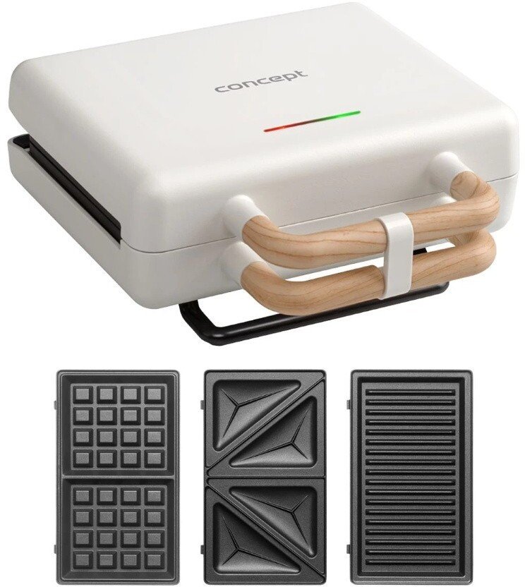 Sviestmaižu grils Concept 3in1 800W White