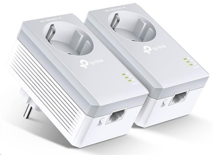 Powerline adapteris TP-Link caurlaidīgs (AV600, 1x100Mb/s