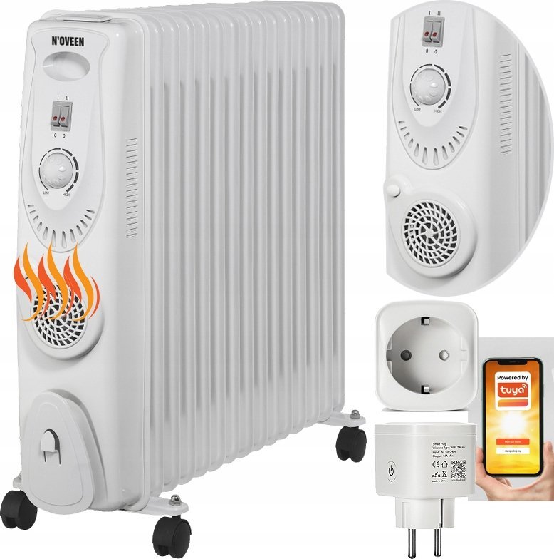 Eļļas radiators Noveen OH150199 TUYA SMART