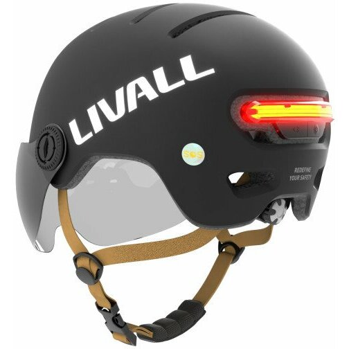 Pilsētas ķivere Livall 54-58cm LED gaisma