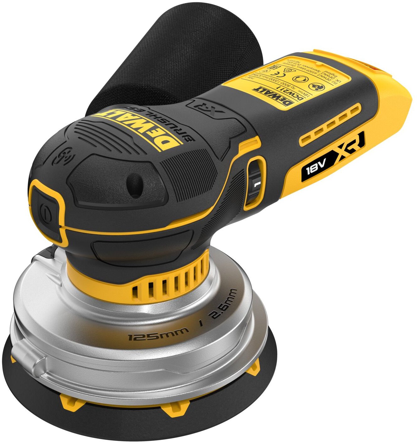 Akumulatora ekscentriskā slīpmašīna Dewalt DCW211N 125mm