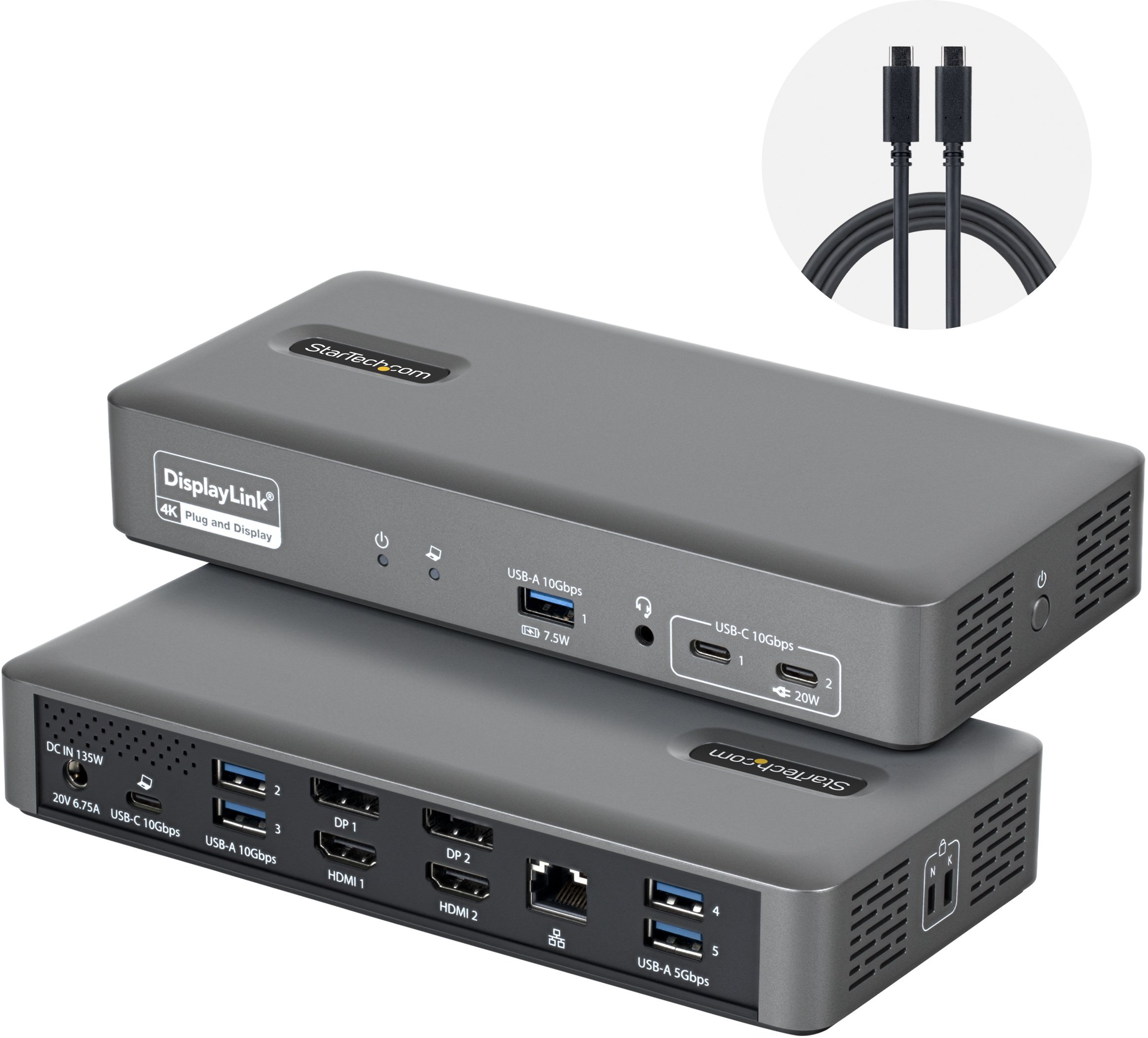 Dokstacija StarTech - USB-C 3.2