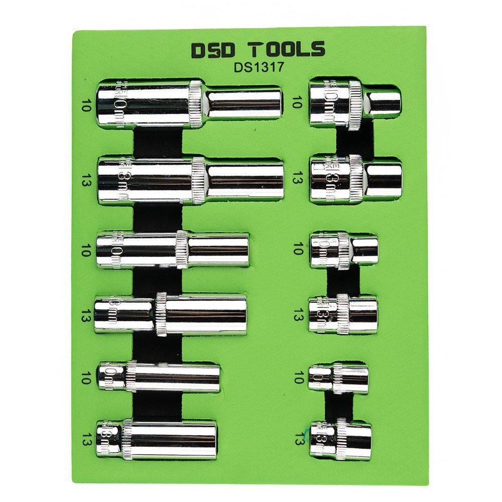 DSDTOOLS 12 gab. 1/4", 3/8", 1/2"