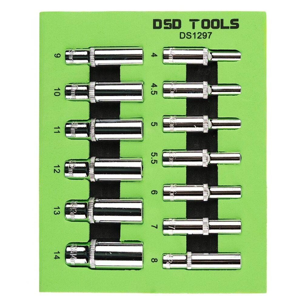 DSDTOOLS 13 gab. 1/4" Hroma galviņas