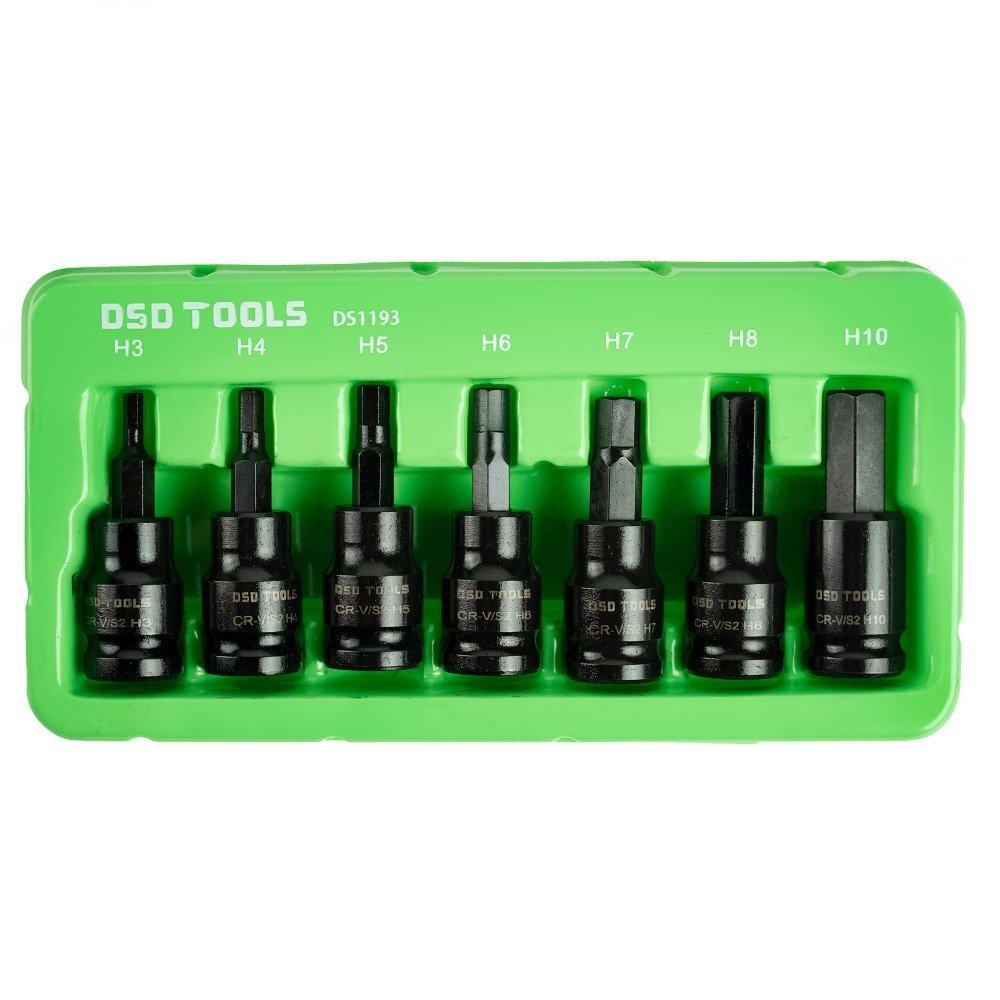 DSDTOOLS 3/8" HEX sešstūra galviņas-galgaļi, 7
