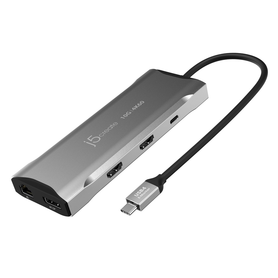 J5create 4K60 ELITE USB-C TRĪSKRĀSU MONITORA/10GBPS