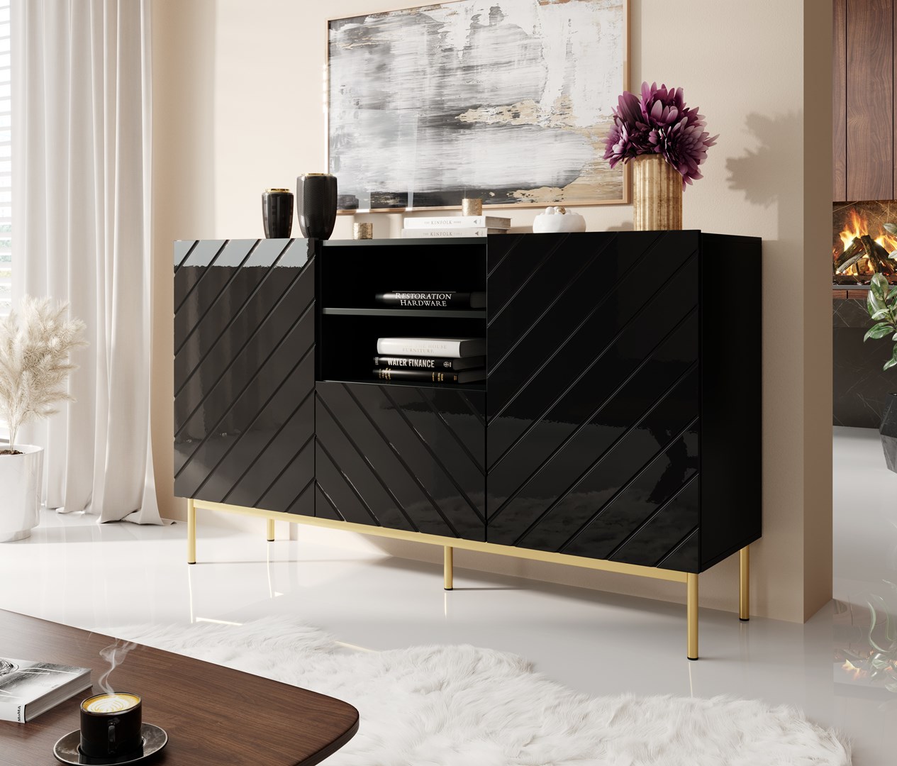 Cama Meble Atvilktņu kumode ABETO uz