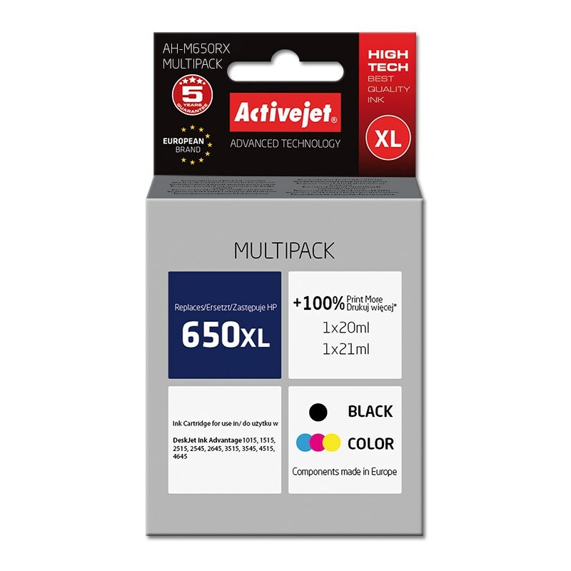 Activejet AH-M650RX Tintes kasetne (rezerves HP