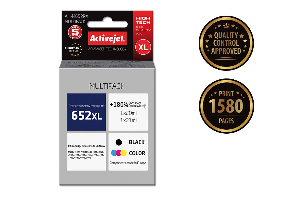 Activejet AH-M652RX tintes kasete (rezerves HP
