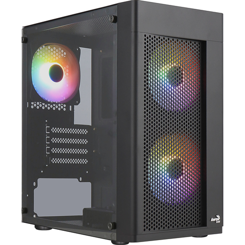 Aerocool Hexform G-BK-V2 (Black, Tempered Glass)
