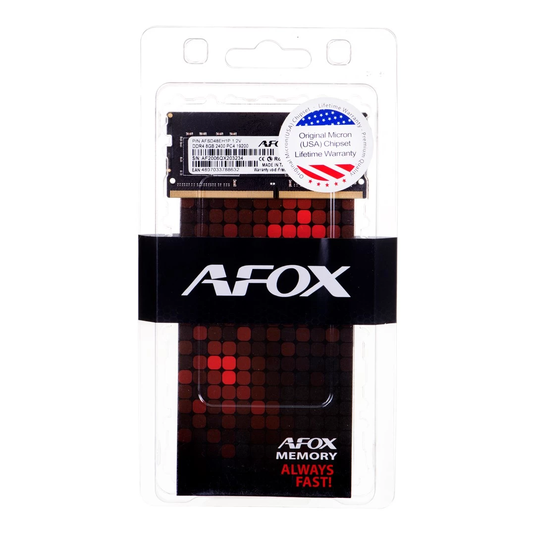 AFOX Pamięć SO-DIMM DDR4 8GB 2400Mhz