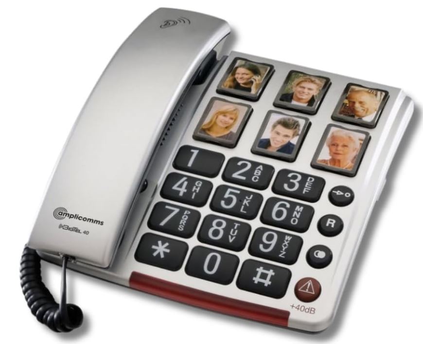 Lielizmēra taustiņu telefons amplicomms BIGTel 40