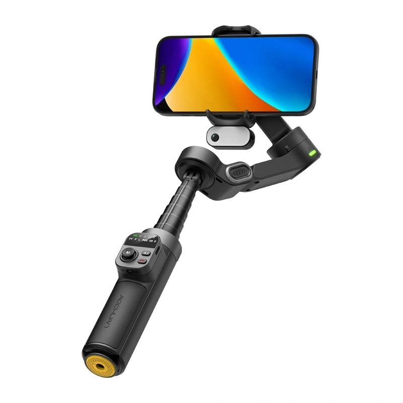 Gimbala stabilizators ar Ai izsekošanu, LED