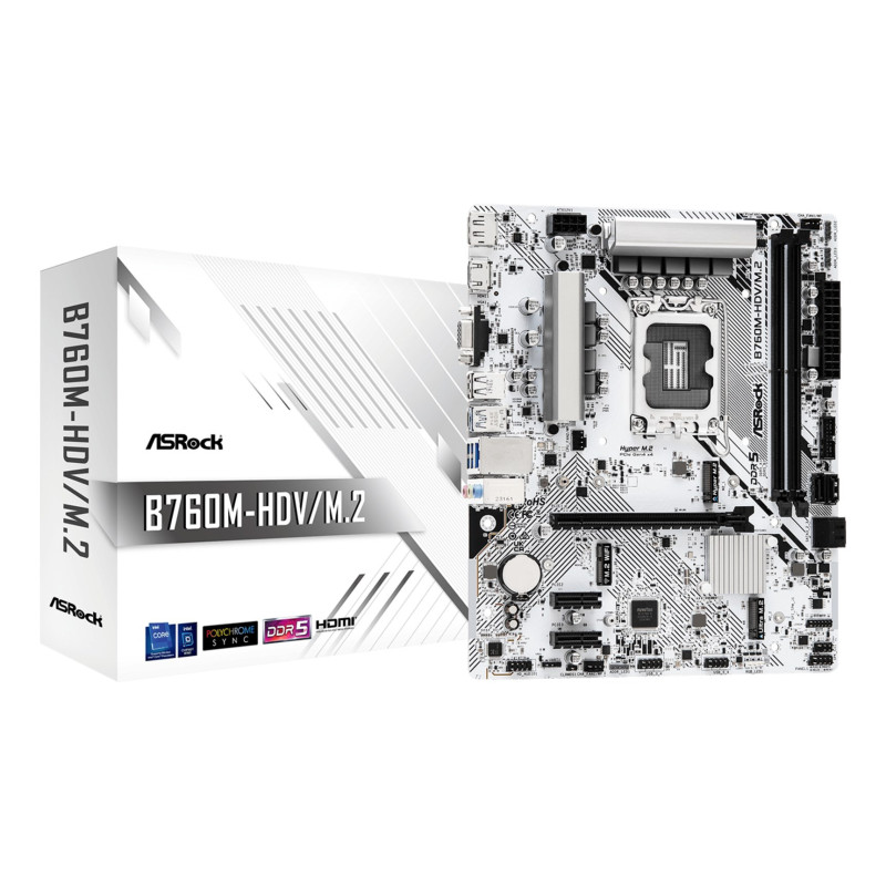 Mātesplate ASRock B760M-HDV/M.2 DDR5 Micro-ATX